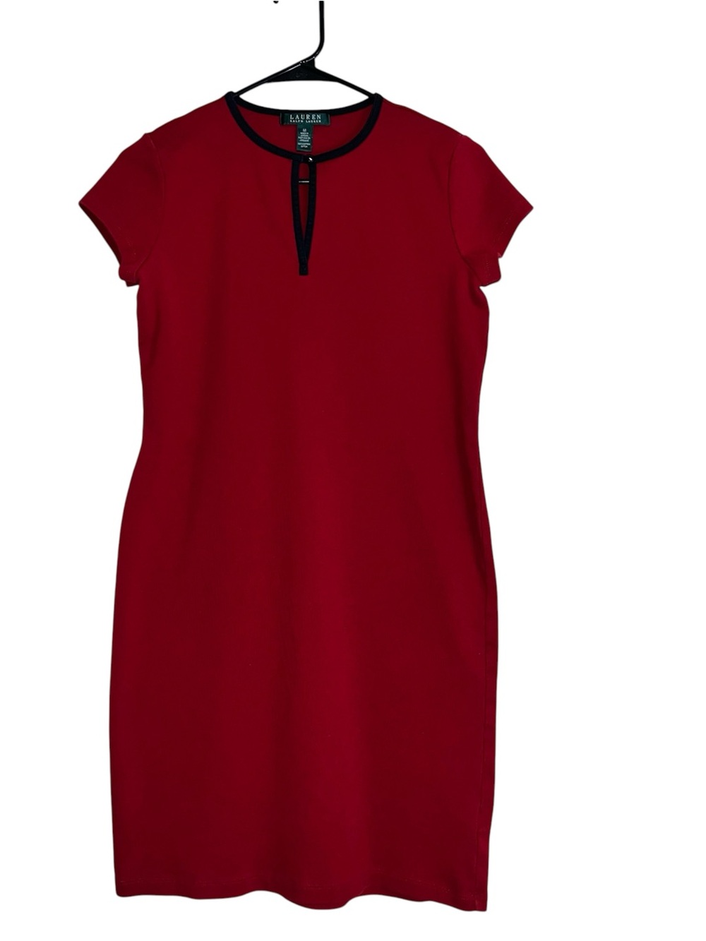 Lauren Ralph Lauren Women’s Red Short Sleeve Sheath Dress Sz M